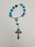 Our Lady of Lourdes & St. Bernadette One Decade Auto Rosary with Pardon Crucifix