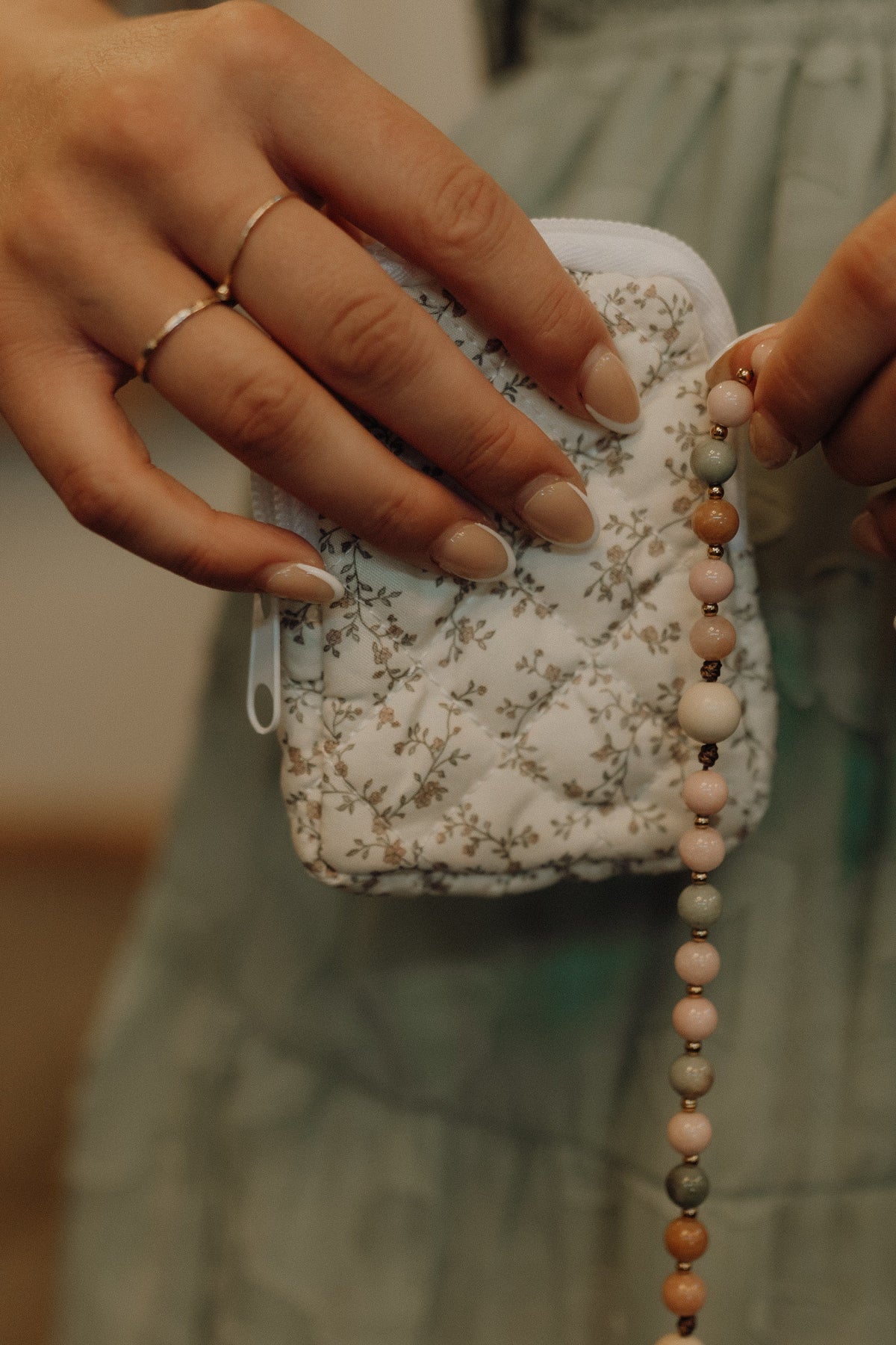 Vintage Floral Rosary Pouch