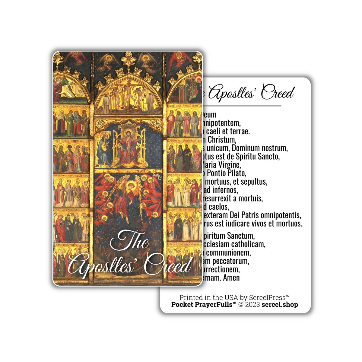 Latin Rosary Prayers Collection — Set of 6 Holy Cards | Pocket PrayerFulls™ | Uncompromising Holy Cards — Built to Last. Backed for Life