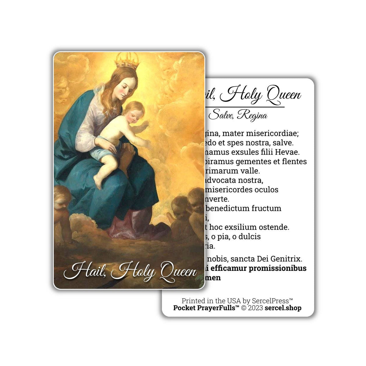 Latin Rosary Prayers Collection — Set of 6 Holy Cards | Pocket PrayerFulls™ | Uncompromising Holy Cards — Built to Last. Backed for Life