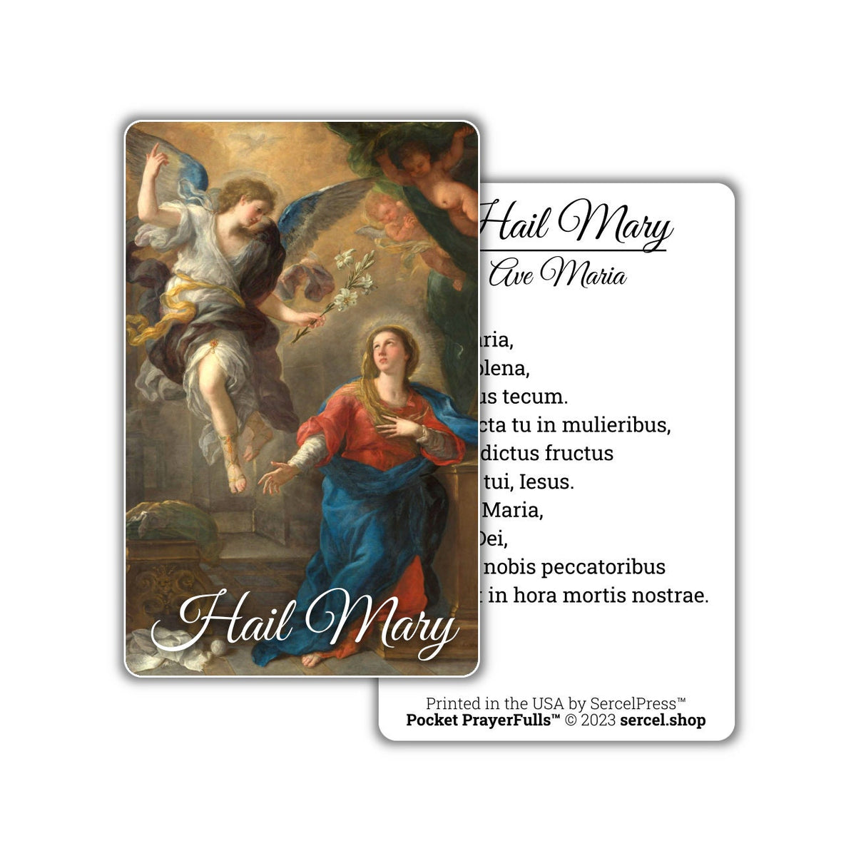 Latin Rosary Prayers Collection — Set of 6 Holy Cards | Pocket PrayerFulls™ | Uncompromising Holy Cards — Built to Last. Backed for Life
