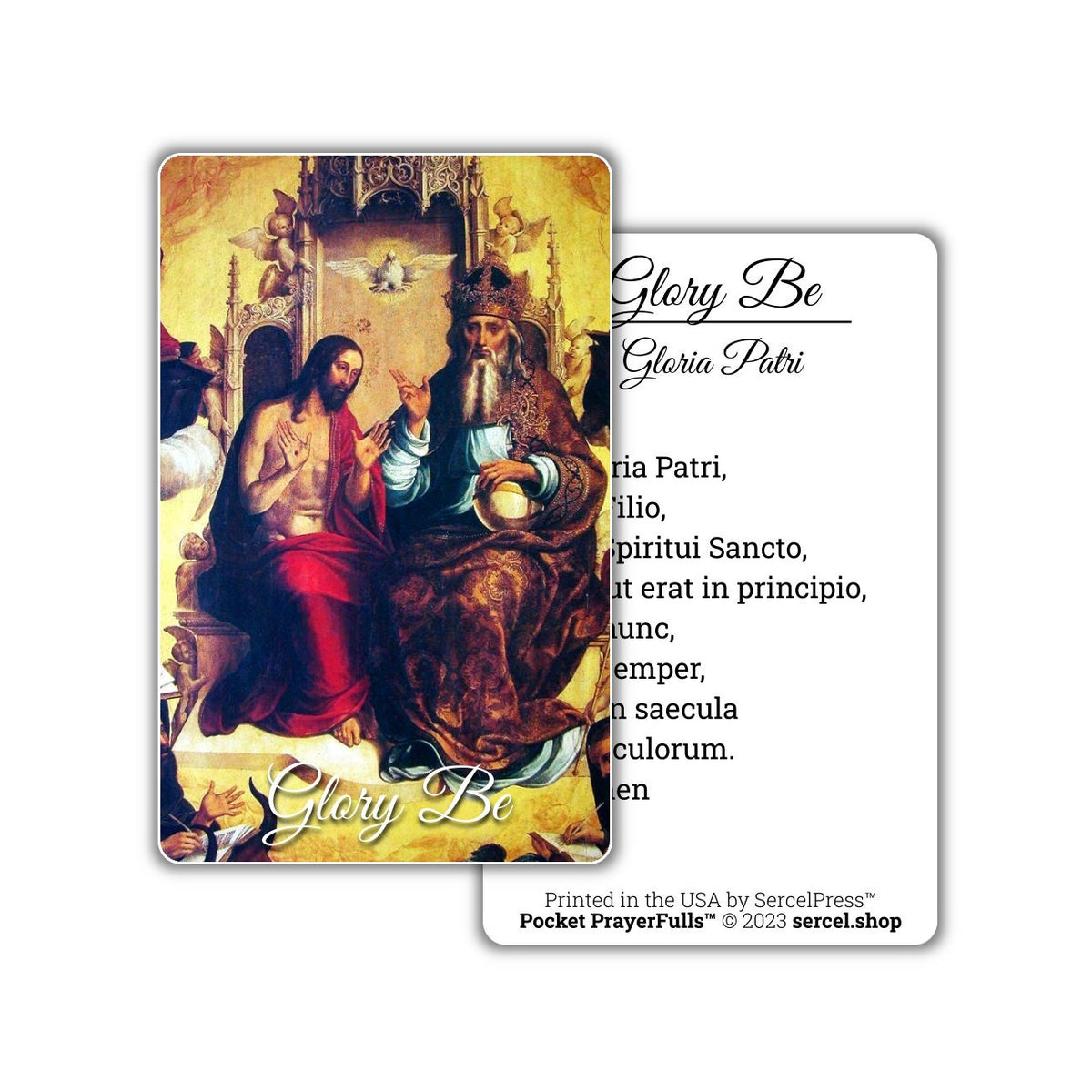 Latin Rosary Prayers Collection — Set of 6 Holy Cards | Pocket PrayerFulls™ | Uncompromising Holy Cards — Built to Last. Backed for Life