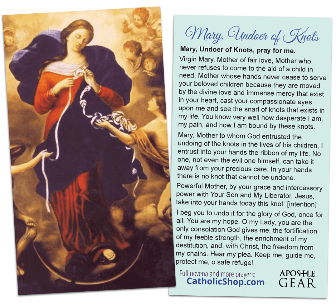 Mary Untier of Knots Holy Card - 25 Pack